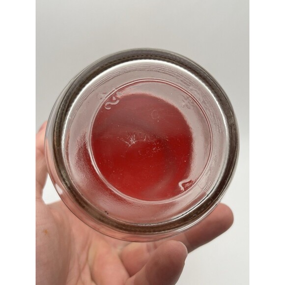 Vintage 1970s Glass Canister Jar Red Screw Lid Anchor Hocking Measurements 32 oz - Picture 4 of 7